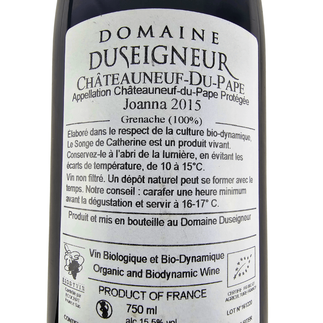 Domaine Duseigneur Joanna Châteauneuf-du-Pape in Wood Gift Box - www.absoluteorganicwine.com