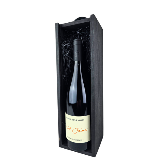 Domaine Les 4 Vents Saint-Jaimes, Crozes-Hermitage 2018. Wood Gift Box