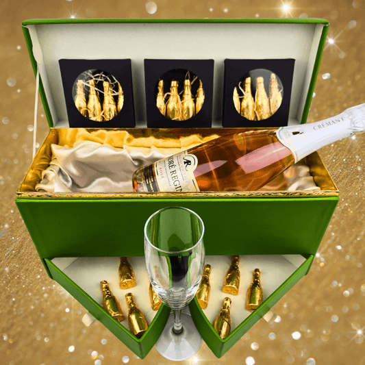 Luxurious Vegan Crémant Rosé Gift Set with Chocolates