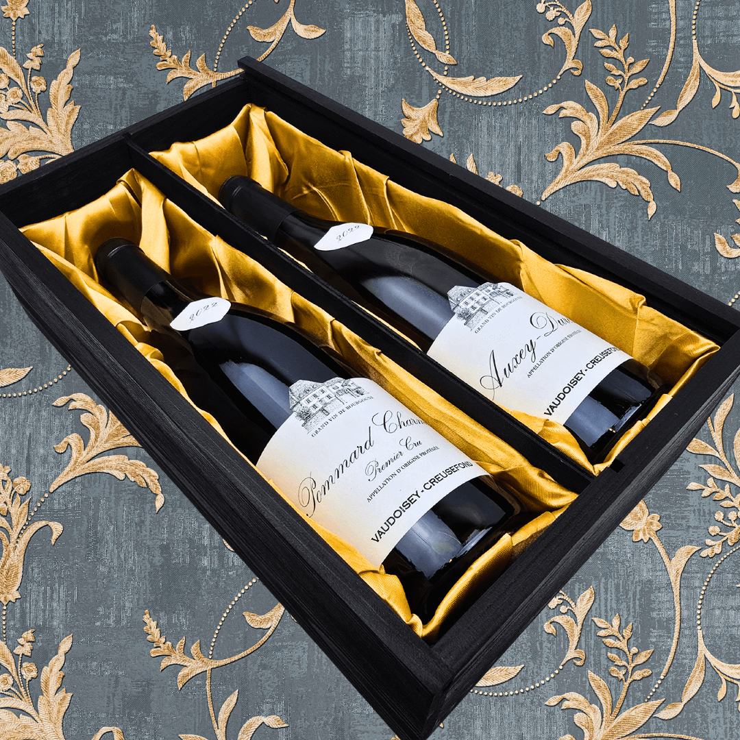 Exquisite Burgundy Wine Gift Set:
&nbsp;Organic Pommard Red &amp; Elegant White Burgundy